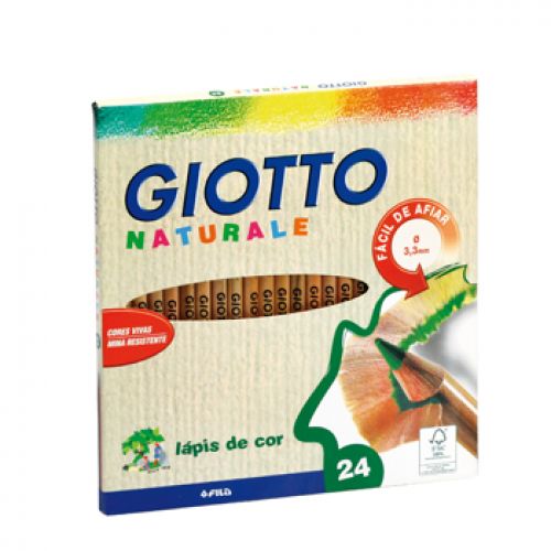 Lapis Cor 18cm Giotto Natural Cx Cartao 24un , Giotto , 160211300 , 8000825222405